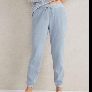 Haven well within women’s Light Blue Women's Waffle Knit Drawstring Jogger Pants